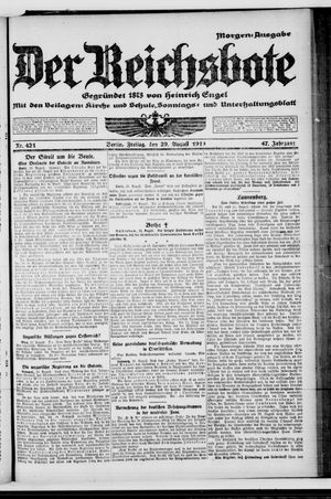 Der Reichsbote vom 29.08.1919