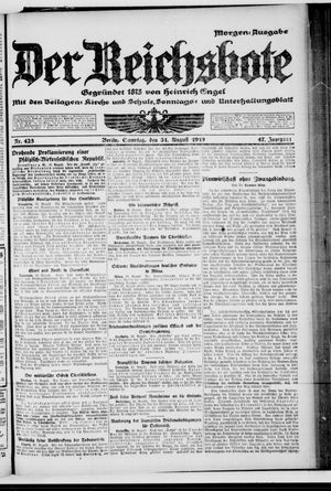 Der Reichsbote vom 31.08.1919