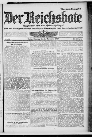 Der Reichsbote on Sep 2, 1919