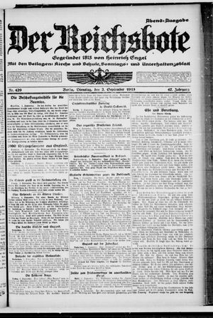 Der Reichsbote on Sep 2, 1919