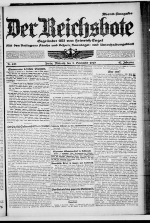 Der Reichsbote vom 03.09.1919