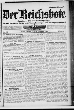 Der Reichsbote on Sep 4, 1919
