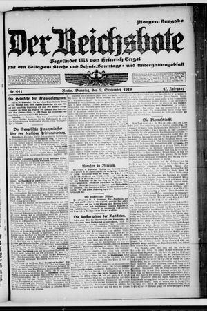Der Reichsbote vom 09.09.1919