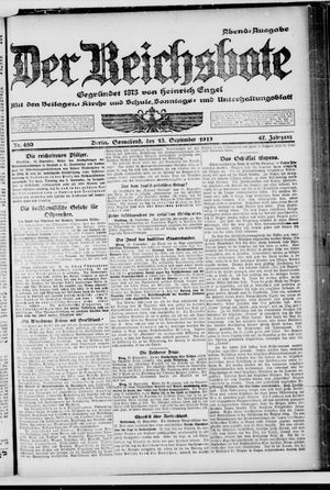 Der Reichsbote on Sep 13, 1919