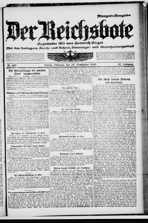 Der Reichsbote vom 23.09.1919