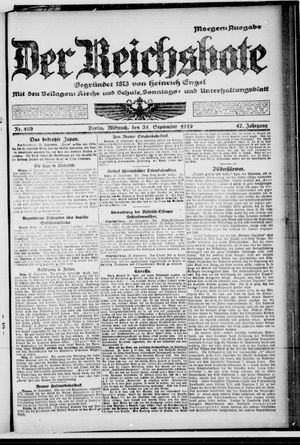 Der Reichsbote on Sep 24, 1919