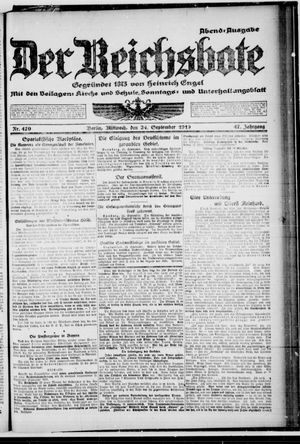 Der Reichsbote on Sep 24, 1919