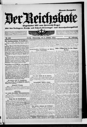 Der Reichsbote on Oct 2, 1919