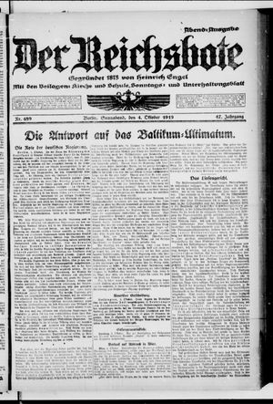 Der Reichsbote vom 04.10.1919