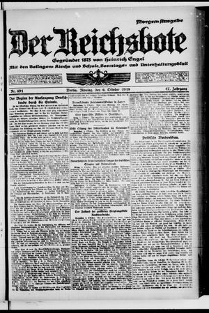 Der Reichsbote vom 06.10.1919