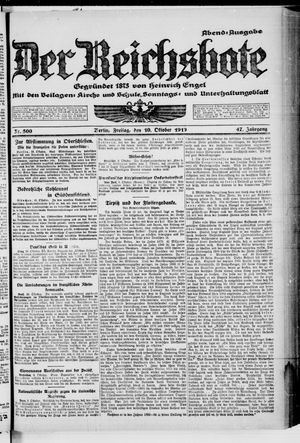 Der Reichsbote vom 10.10.1919
