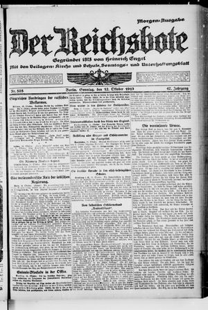 Der Reichsbote on Oct 12, 1919