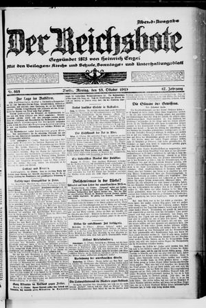 Der Reichsbote on Oct 13, 1919