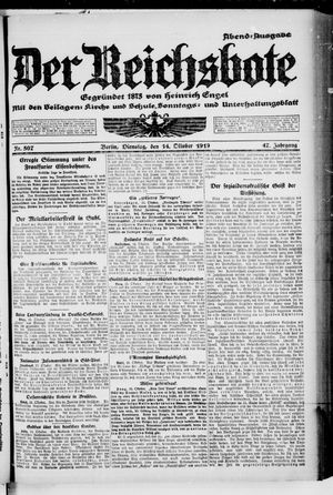 Der Reichsbote vom 14.10.1919