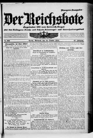 Der Reichsbote vom 15.10.1919