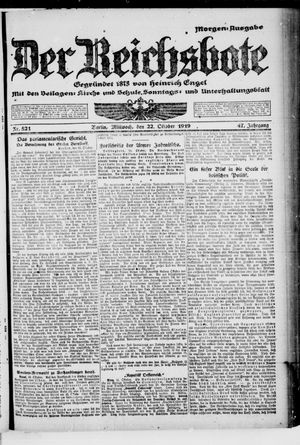 Der Reichsbote vom 22.10.1919