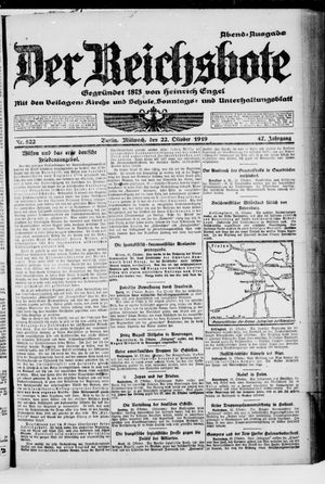 Der Reichsbote vom 22.10.1919