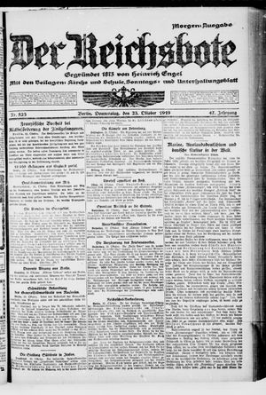 Der Reichsbote vom 23.10.1919