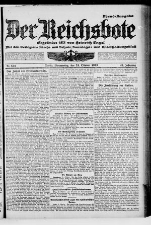 Der Reichsbote vom 23.10.1919