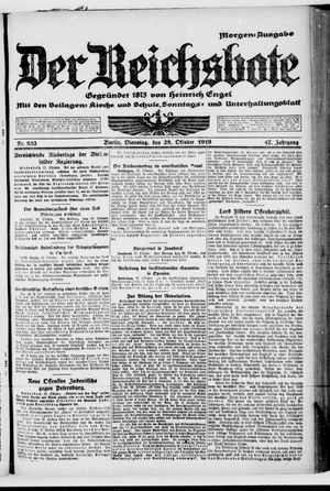 Der Reichsbote vom 28.10.1919