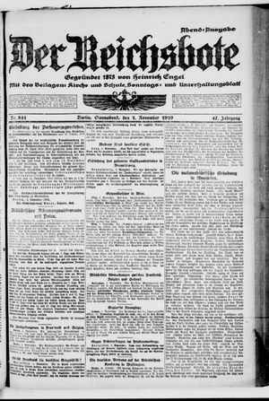 Der Reichsbote on Nov 1, 1919