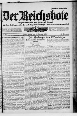 Der Reichsbote vom 07.11.1919