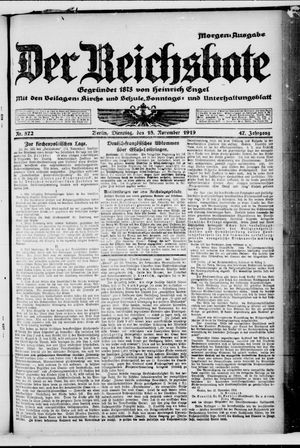 Der Reichsbote vom 18.11.1919
