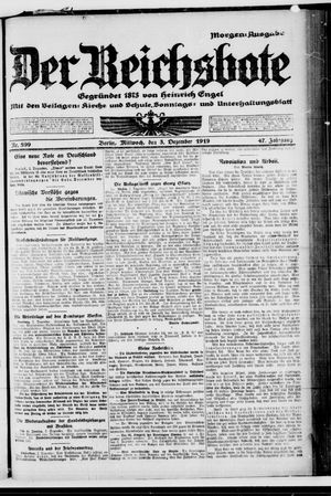 Der Reichsbote vom 03.12.1919