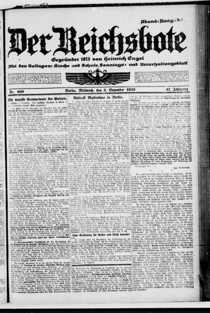 Der Reichsbote vom 03.12.1919