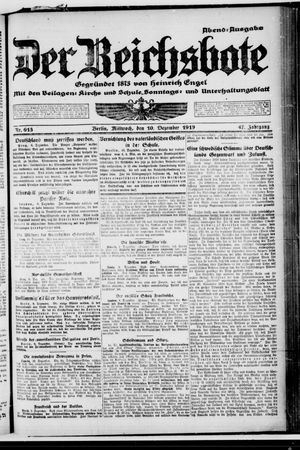 Der Reichsbote vom 10.12.1919