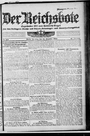 Der Reichsbote vom 14.12.1919