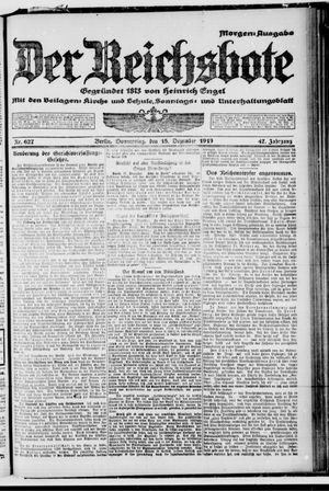 Der Reichsbote vom 18.12.1919