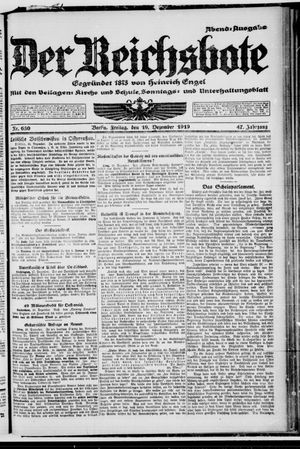 Der Reichsbote vom 19.12.1919