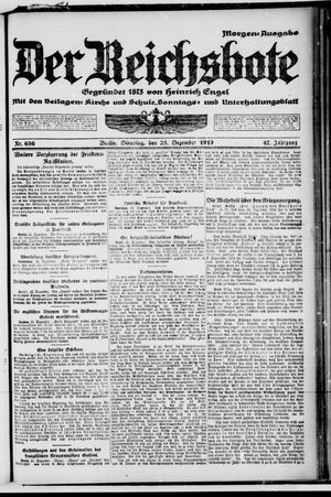 Der Reichsbote vom 23.12.1919