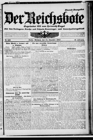 Der Reichsbote vom 24.12.1919