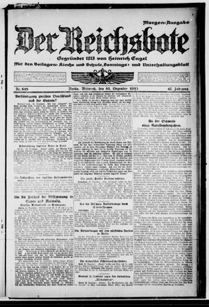 Der Reichsbote vom 31.12.1919