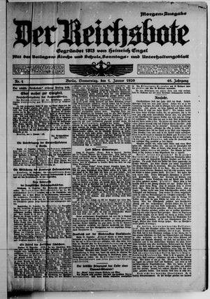 Der Reichsbote vom 01.01.1920