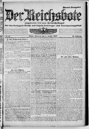 Der Reichsbote vom 07.01.1920