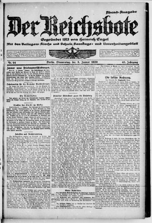 Der Reichsbote vom 08.01.1920