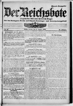 Der Reichsbote on Jan 9, 1920