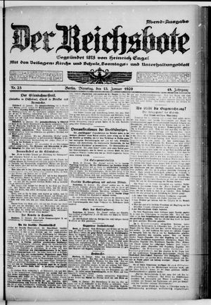 Der Reichsbote on Jan 13, 1920