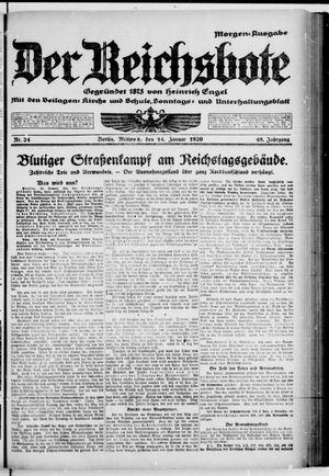Der Reichsbote vom 14.01.1920