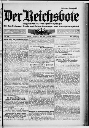 Der Reichsbote on Jan 14, 1920