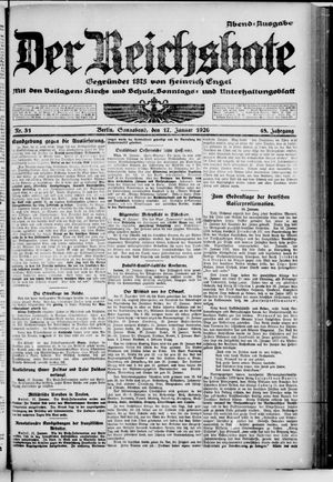 Der Reichsbote vom 17.01.1920
