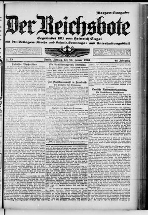 Der Reichsbote vom 19.01.1920
