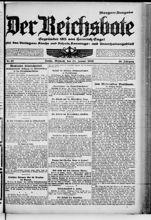 Der Reichsbote vom 21.01.1920