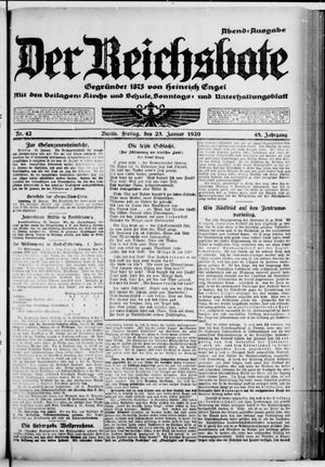 Der Reichsbote on Jan 23, 1920