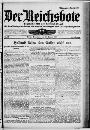 Der Reichsbote vom 24.01.1920