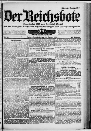 Der Reichsbote on Jan 24, 1920