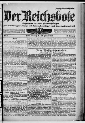 Der Reichsbote vom 25.01.1920
